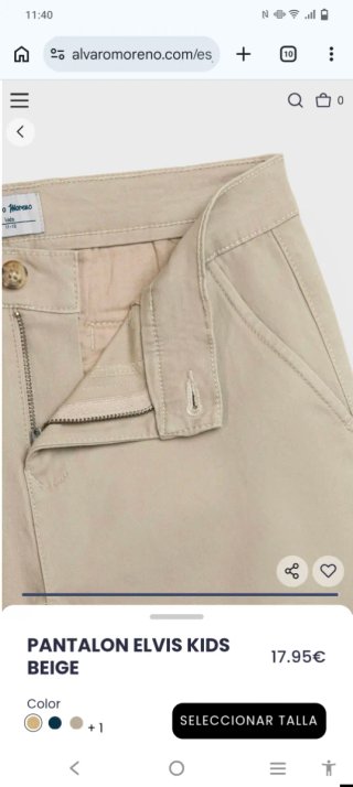 Pantalones chinos niño Álvaro Moreno T.11/12