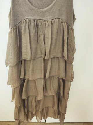 Vestido de verano PQM marrón talla única