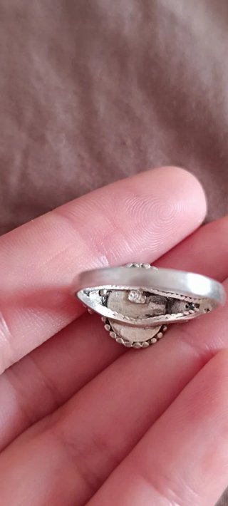 Anillo Plata Ojo de Gato Morado