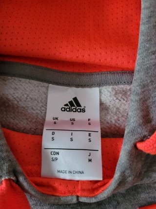 Sudadera Adidas Gris Naranja