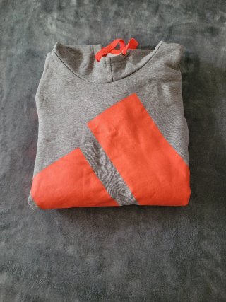Sudadera Adidas Gris Naranja