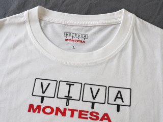 Camiseta VIVA Montesa blanca clásica moto Racing