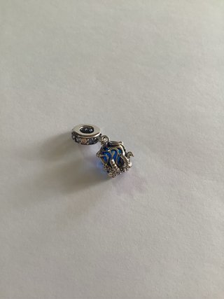 Charm Pulpo Cristal de Murano Azul