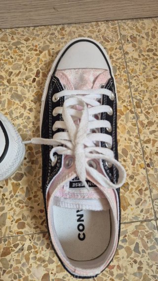 Converse All Star Negro y Rosa