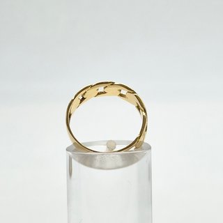 Anillo de oro de 18k. Diseño Cadena. 3.3 g. T-15.