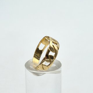 Anillo de oro de 18k. Diseño Cadena. 3.3 g. T-15.