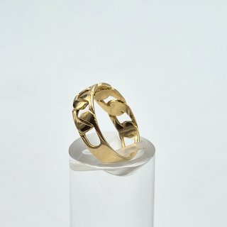 Anillo de oro de 18k. Diseño Cadena. 3.3 g. T-15.