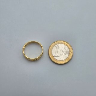 Anillo de oro de 18k. Diseño Cadena. 3.3 g. T-15.