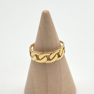 Anillo de oro de 18k. Diseño Cadena. 3.3 g. T-15.