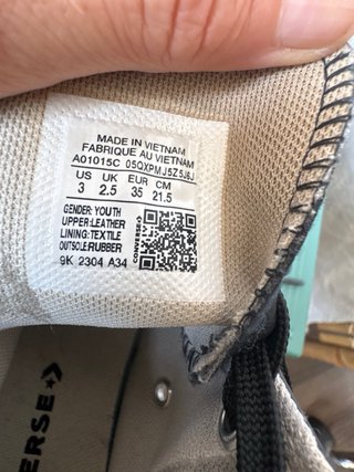 Converse All Star Pelle Nere Tg 35