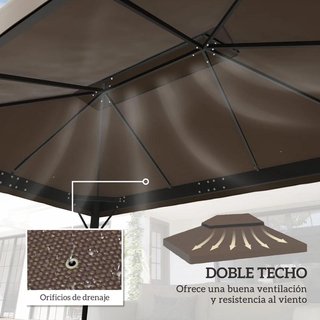Toldo Recambio 4x3 Doble Techo UPF30+ Color Crema