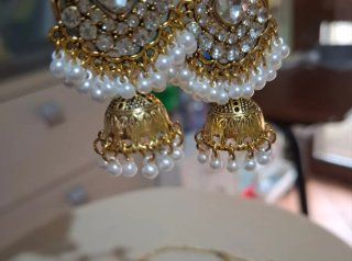 Set gioielli lusso oro e bianco