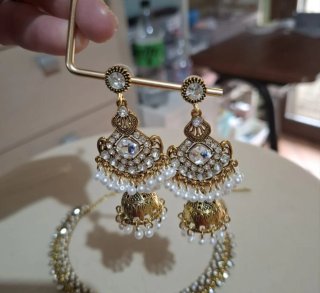 Set gioielli lusso oro e bianco