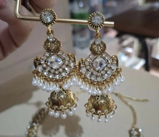 Set gioielli lusso oro e bianco