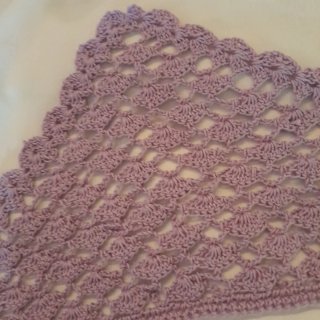 Bandana uncinetto cotone lilla taglia unica donna