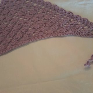 Bandana uncinetto cotone lilla taglia unica donna