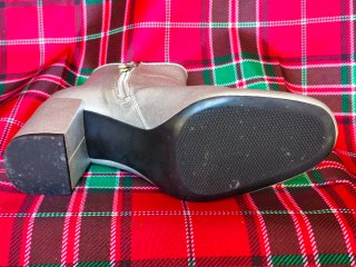 Botín Tacón Plateado Zara Basic