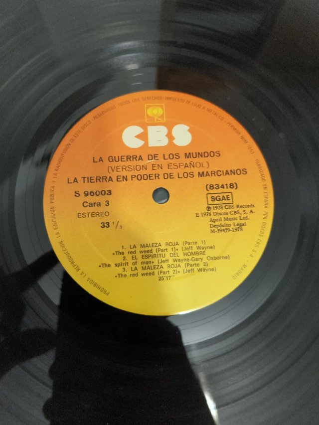 Vinilo La Guerra de los Mundos Musical