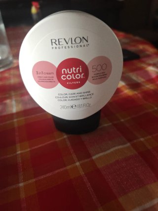 Mascarilla Revlon Nutri Color 500 Rojo Púrpura