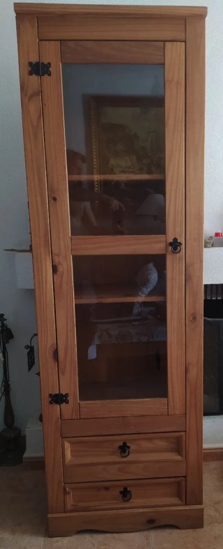 Vitrina estilo rustico mexicano, como nueva