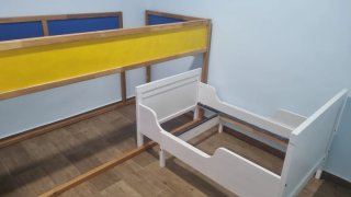 Cama infantil extensible blanca