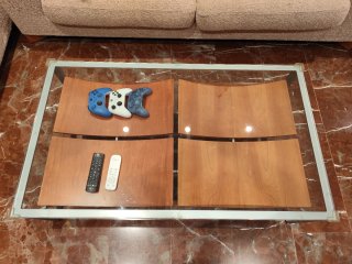 Mesa Centro Andreu World Cristal y Metal