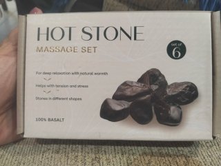 Set Piedras Masaje Basalto Natural