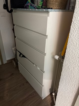 Cómoda 5 cajones Ikea blanca