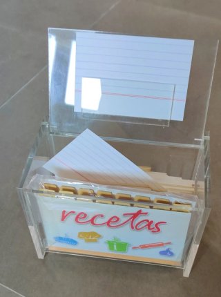 Caja Metacrilato Recetas Cocina