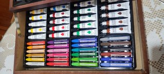 Maletín de pintura madera