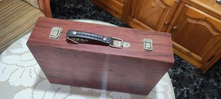 Maletín de pintura madera