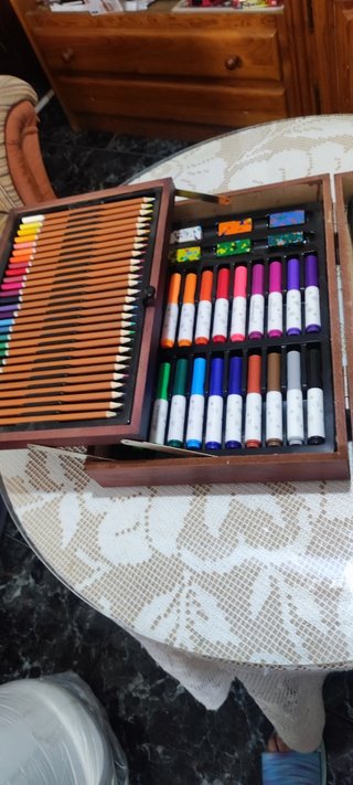 Maletín de pintura madera