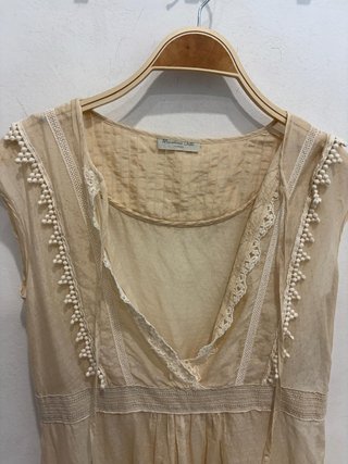 Vestido Massimo Dutti Beige Talla 38