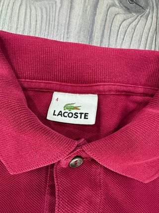 Polo Lacoste Rojo burdeos Vintage Original