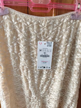 Falda Zara Beige Talla M