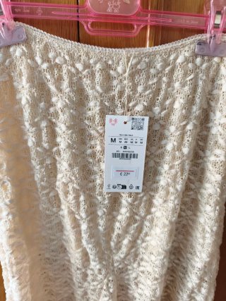 Falda Zara Beige Talla M