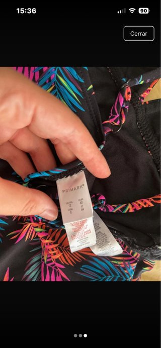 Bañador estampado hojas