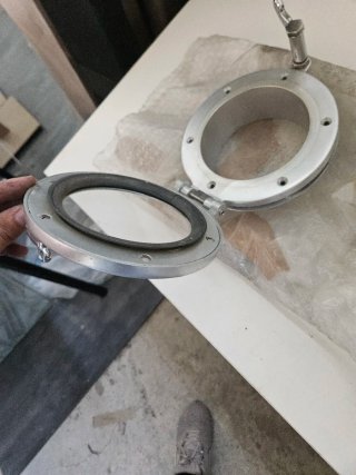 Oblò ispezione cerniera Inox