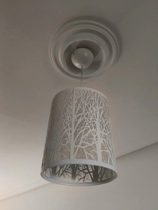 Lámpara colgante decorativa blanca