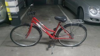 Bicicleta de paseo roja