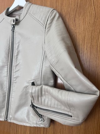 Chaqueta Cuero Pepe Jeans Beige
