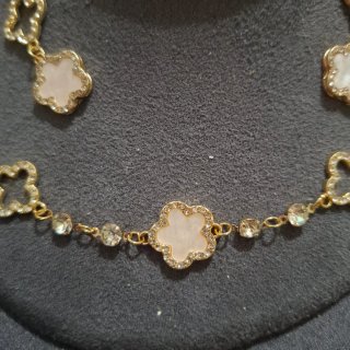 Set Bijoux Oro Bianco Fiore