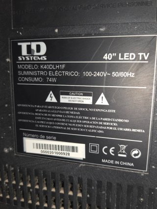 Televisión LED Negra