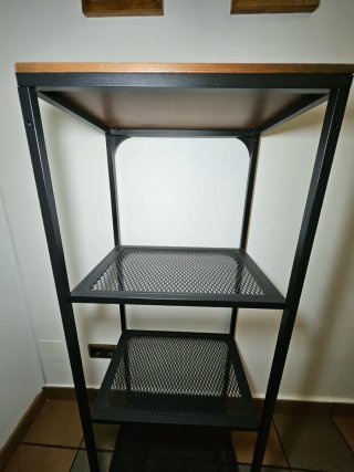 Estantería Ikea FJALLBO Negra y Madera