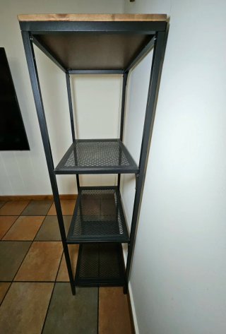 Estantería Ikea FJALLBO Negra y Madera