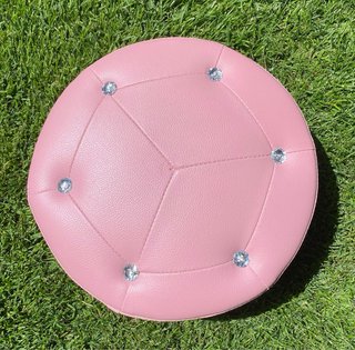 Sofá infantil rosa HOMCOM piel sintética