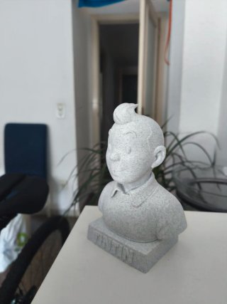 Estátua Tintin Mármol Nueva