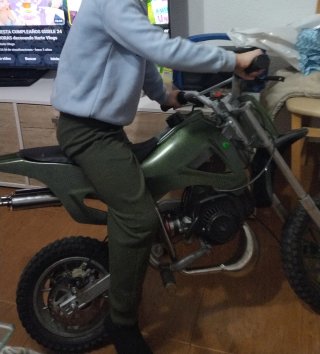 Mini Moto Cross Verde y Negra