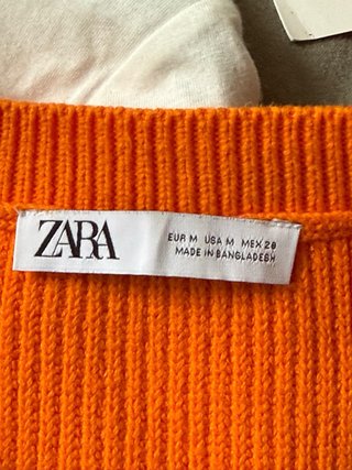 Chaleco de punto Zara naranja