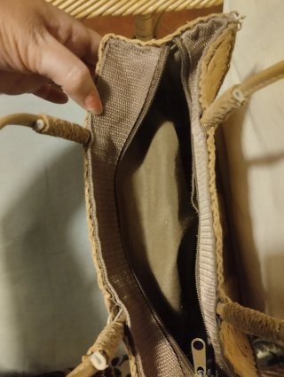 Bolso de enea bicolor